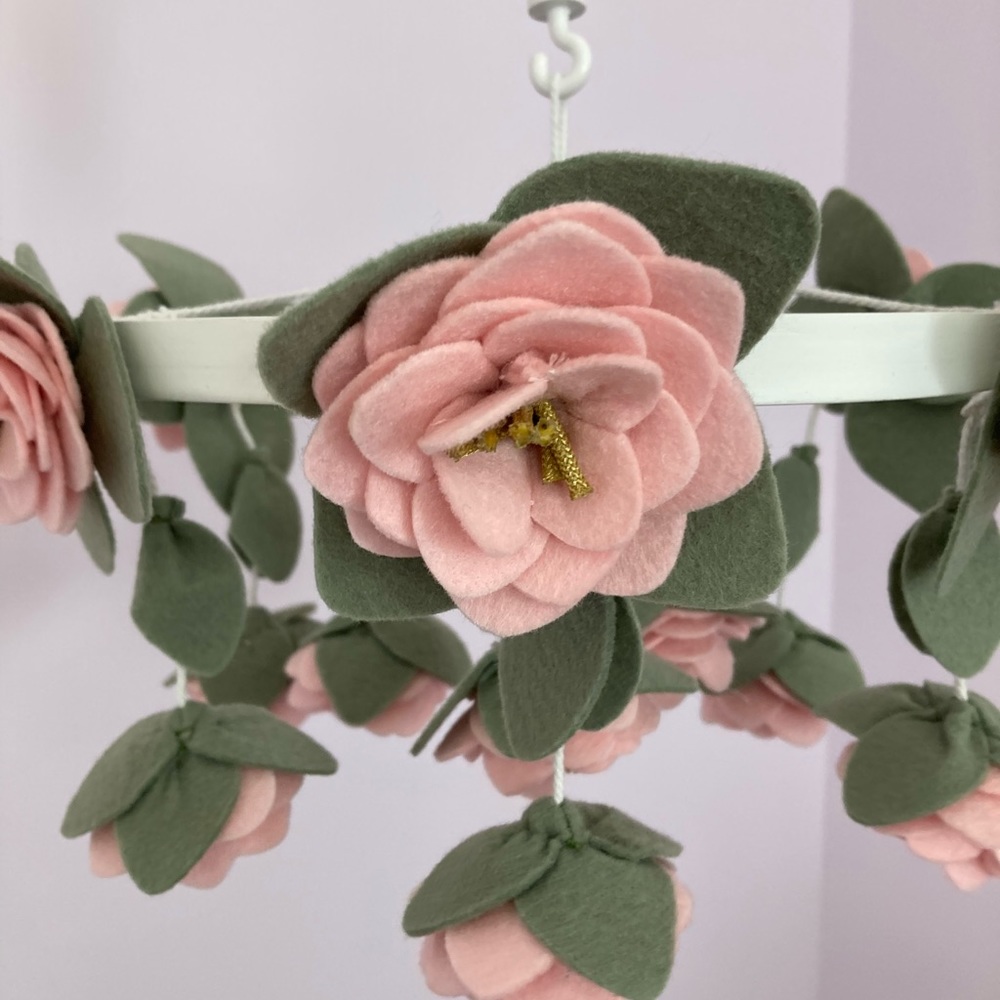 Pottery Barn Rose  Mobile and Crib Mobile Arm